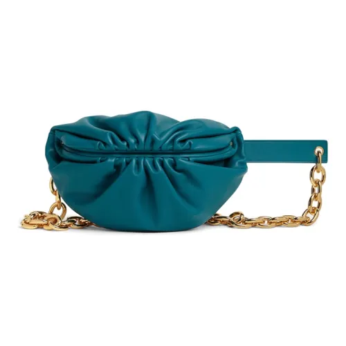 Bottega Veneta Cloud Leather Сумка через плечо Мини клатч Женский Темно-синий