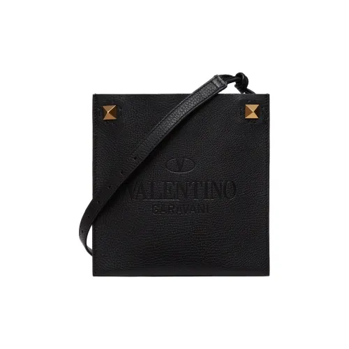 Valentino Телячья кожа Сумка через плечо Маленькая Сумка на плечо Мужская Черная