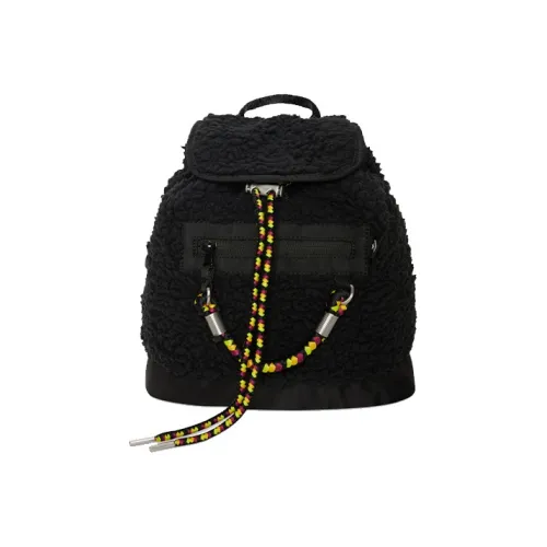 Конверс Хлопок Искусственная овечья шерсть Рюкзак Мини Унисекс Черный