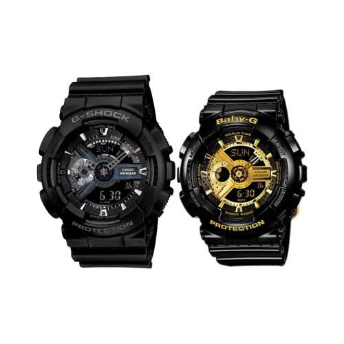 CASIO г Shock Baby г Collection Кварцевый механизм Смола Ремешок Часы Унисекс Черный Циферблат GA 110 1BDR BA 110 1A