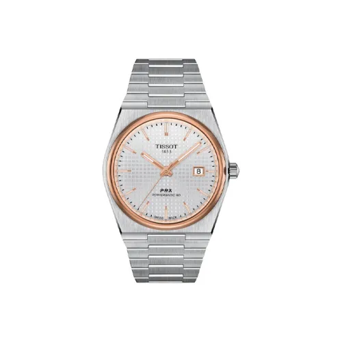 TISSOT Автоматический Механический Часы Мужские PRX Super Player Series 39,5мм*40мм Серебряные