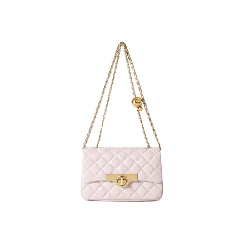 Miss Kung Овчина Сумка с цепочкой Маленькая квадратная сумка Сумка на плечо Мини Женская Розовая