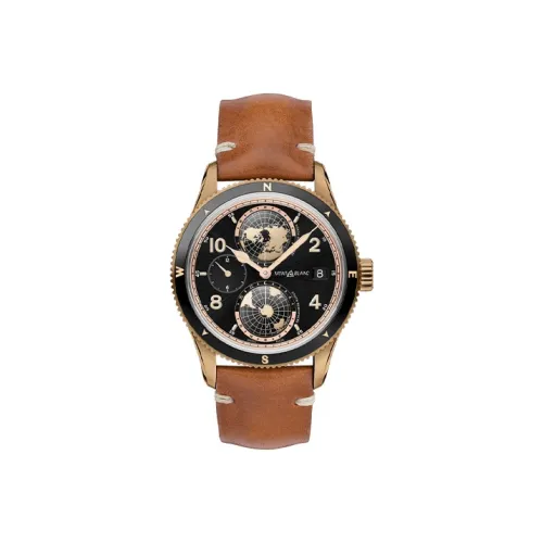 MONTBLANC Автоматический Механический Часы Мужские 42 мм Черный Циферблат Бронзовый Корпус Часов