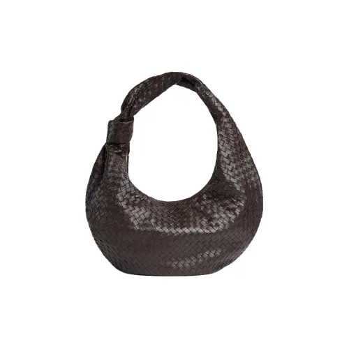 Bottega Veneta Jodie Удлиненная Вязаная Ткань Кожа Одно Плечо Сумка Женская Желейная