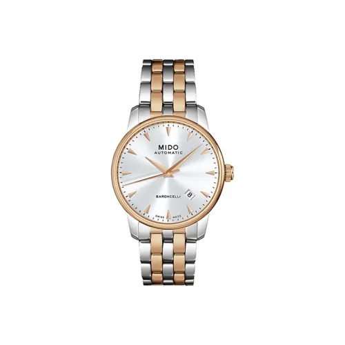 MIDO Baroncelli Автоматический Механический Механизм Мужские Часы Часы 38 мм Серебристый Циферблат