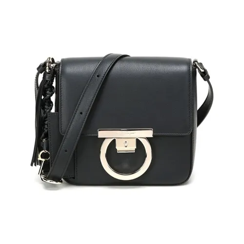 Ferragamo Сумка через плечо из коровьей кожи женская черная