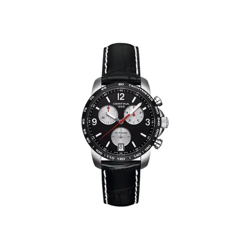 Certina Champion Series Кварцевый механизм Мужские часы Часы 40 мм Черный циферблат