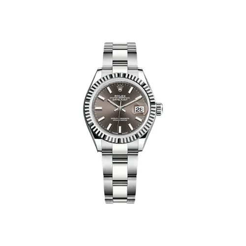 ROLEX Women's Logbook Автоматический Механический Механизм Женские Часы 28 мм Серый Циферблат Оистерстил Корпус Оистерстил Ремешок