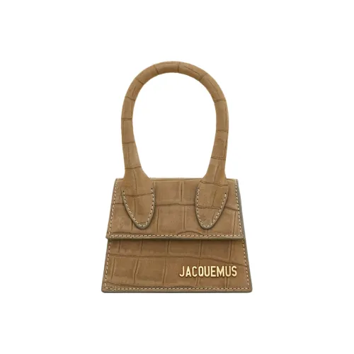 Jacquemus Замша Сумка Мини Женская Бежевая Тисненая