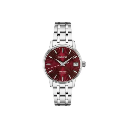 SEIKO Механический механизм Женские часы серии Presage 33,75 мм*11,29 мм Красный
