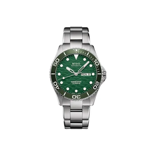 Mido Автоматический Механический Механизм Мужские Часы Leader Submariner 42,5 мм Зеленые