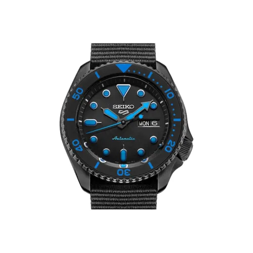 SEIKO Механический механизм Мужская серия 5 Часы 42,5 мм Черный
