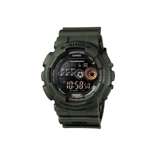 CASIO G SHOCK Кварцевый механизм Смольный ремешок Часы Мужские Черный циферблат
