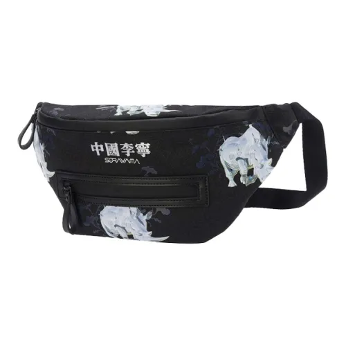 LINING Hajime Murakami Коллаборация Полиэстер Слинг-Сумка Сумка на пояс Стандартная Унисекс Черная