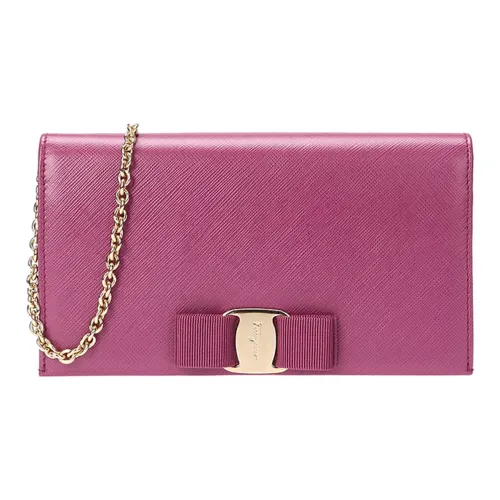 Ferragamo Сумка через плечо из коровьей кожи стандартная женская розово-красного цвета