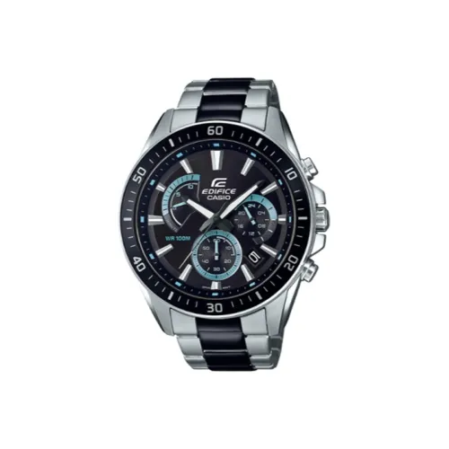 CASIO EDIFICE Кварцевый механизм нержавеющая сталь ремешок мужские часы черный циферблат