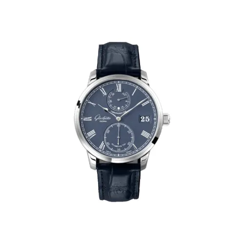 Glashütte Original Механизм с ручным заводом Мужские часы 42мм*12,5мм Синий