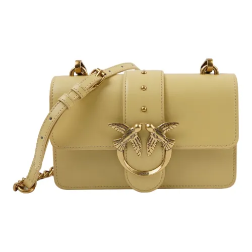 PINKO SIMPLY Коровья кожа Swallow Сумка Сумка через плечо Мини Женская Желтая