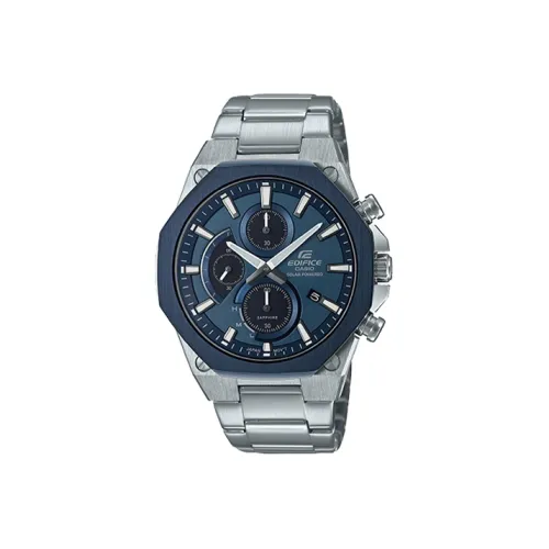 CASIO Солнечный Кварцевый Механизм Мужские Часы EDIFICE 49мм*44мм*9,7мм Синий