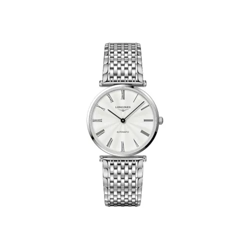 LONGINES Автоматический Механический Движение Унисекс Коллекция Jialan Часы 36 мм Серебряные