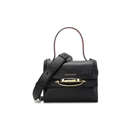 Alexander McQueen Коровья кожа Одно плечо Сумка Женская Черная Красная