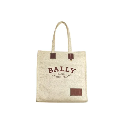 BALLY Crystalia Хлопок Тоут Сумка Сумка для покупок Холщовая сумка Сумка стандартная унисекс Бежевый