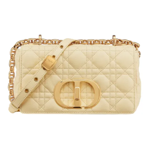 DIOR Caro Мягкая сумка через плечо из коровьей кожи маленькая сумка для женщин светло-желтая