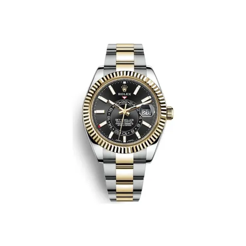 ROLEX Лазурь Dweller Коллекция Автоматический Механический Механизм Мужские Часы Черный Циферблат Оистерстел Корпус M326933 0002