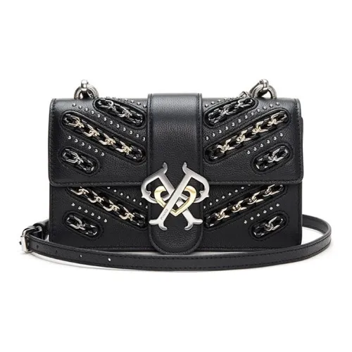 PINKO SIMPLY Коровья кожа Swallow Сумка Сумка через плечо Маленькая женская черная