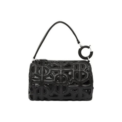 Burberry Кожа Rhombi Сумка на плечо Женская Черная