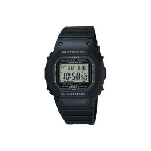 CASIO DIGITAL Collection Блок Солнечный Кварцевый механизм Смольный ремешок Часы Мужские Черный циферблат