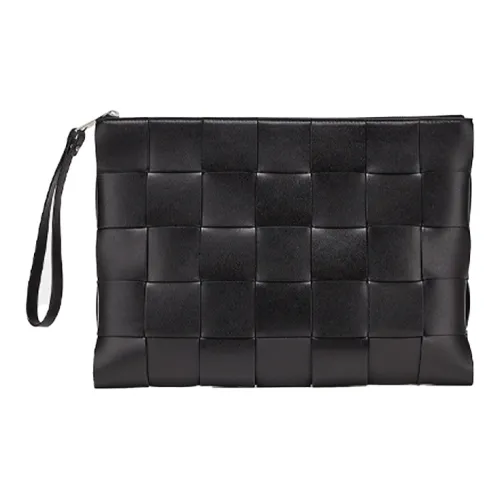 Bottega Veneta Клатч из коровьей кожи мужской черный