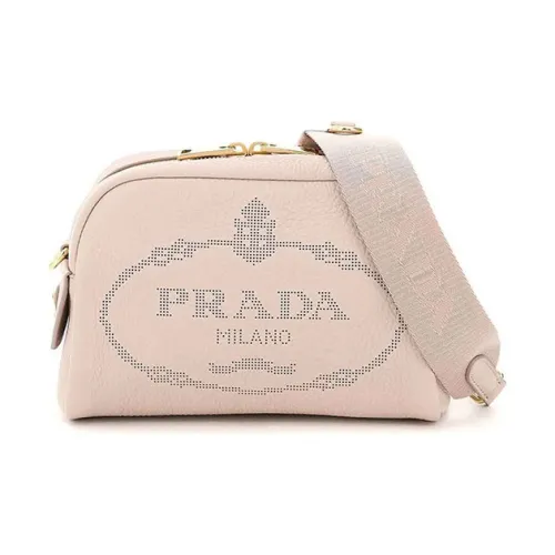 PRADA Сумка через плечо с молнией женская телесного цвета