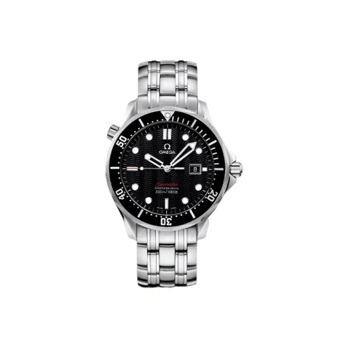 OMEGA Seahorse Series 300m Diving Watch Кварцевый механизм Мужские часы Часы 41 мм Черный циферблат