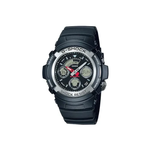 CASIO Classic Collection Кварцевый механизм Смола Ремешок Часы Мужские Черный Циферблат AW 590 1A