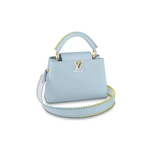 LOUIS VUITTON Capucines Сумка из коровьей кожи сумка через плечо женская синяя