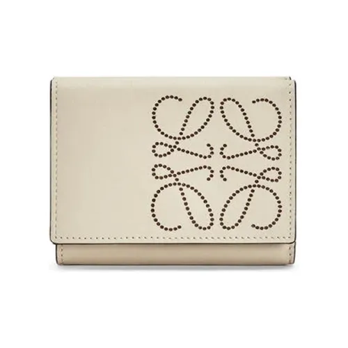 LOEWE Коровья кожа Держатель для карт кошелек Женские Светлый овсяный Коричневый