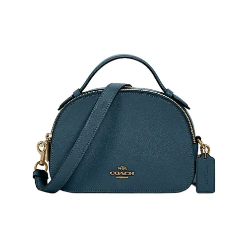 Coach Serena Крестовая текстура Кожа Маньтоу Сумка Сумка-купол Сумка Сумка через плечо Маленькая Сумка через плечо