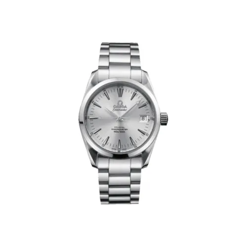 OMEGA AQUA TERRA 150 метров Автоматический Механический Механизм Мужские Часы Часы 36,2 мм Серебристый Циферблат Корпус из Нержавеющей Стали