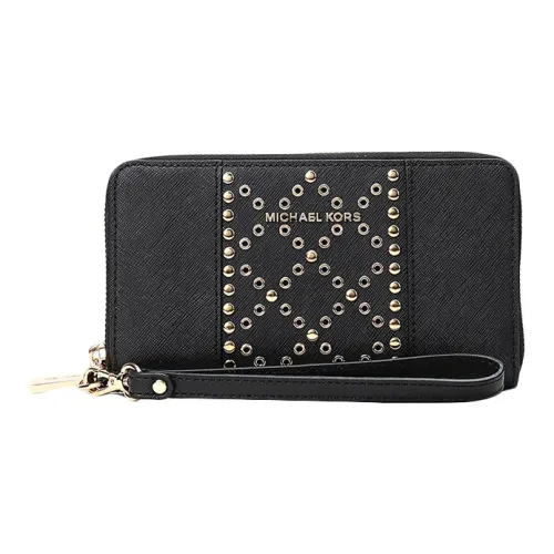 MICHAEL KORS Jet SetJet Набор Путешествие Коровья кожа Кошелек Женские Черный