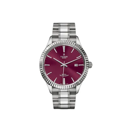 TUDOR Автоматический Механический Механизм Мужские Часы Wind Style Collection 41 мм Красные