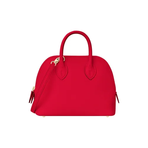 HERMES Bolide Козья кожа Сумка для боулинга Сумка через плечо Сумка Мини Женская 9T Capucine Оранжево-красная