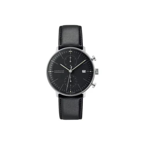 JUNGHANS Автоматический Механический Часы Мужские Max Bill Collection 40мм*40мм*14,4мм Черные