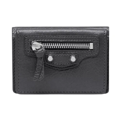 Balenciaga Sheepskin Wallet Women's Gray Баленсиага Шерпа Кошелек Женский Серый