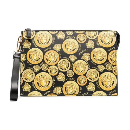 VERSACE Кожа Доска для ноутбука Сумка для работы Клатч Унисекс Цветовой блок