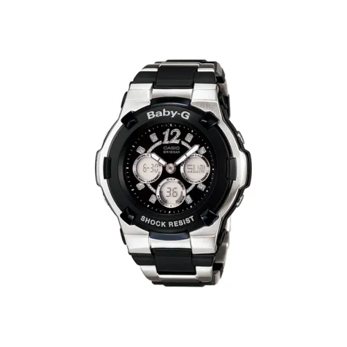 CASIO Baby G Кварцевый механизм ремешок из нержавеющей стали женские часы черный циферблат