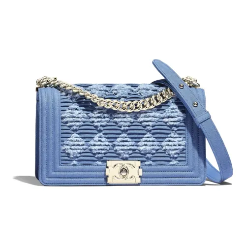 CHANEL Деним Сумка через плечо Сумка с цепочкой Сумка на плечо Маленькая Женская Синяя