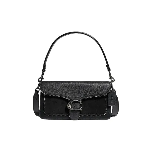 COACH Tabby Кожа Сумка через плечо Сумка на плечо Женская Черная