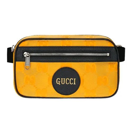 GUCCI Нейлон с коровьей кожей сумка на талию сумка через плечо унисекс желтый черный