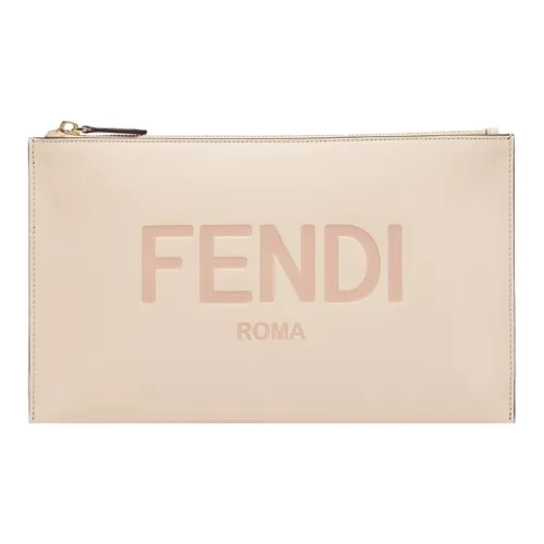 FENDI Клатч из коровьей кожи среднего размера женский розовый